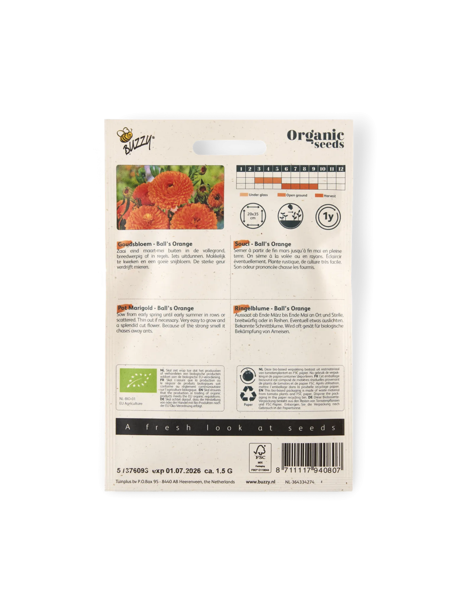 Søstrene Grene Schweiz Garten|Garten Und Balkon<Buzzy® Bio-Ringelblume Ball‘s Orange
