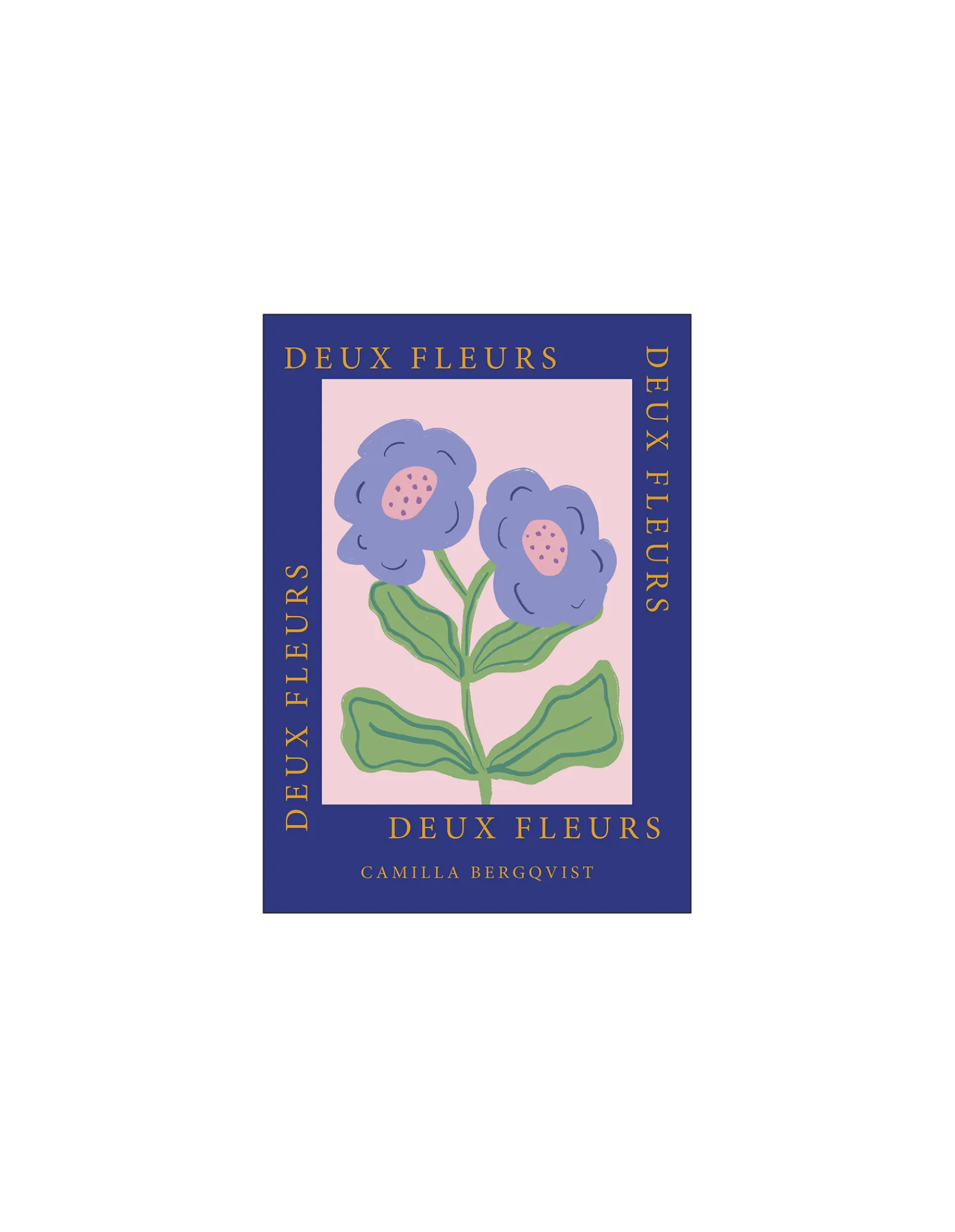 Søstrene Grene Schweiz Rahmen Und Poster<Poster Deux Fleurs Dunkelblau A4