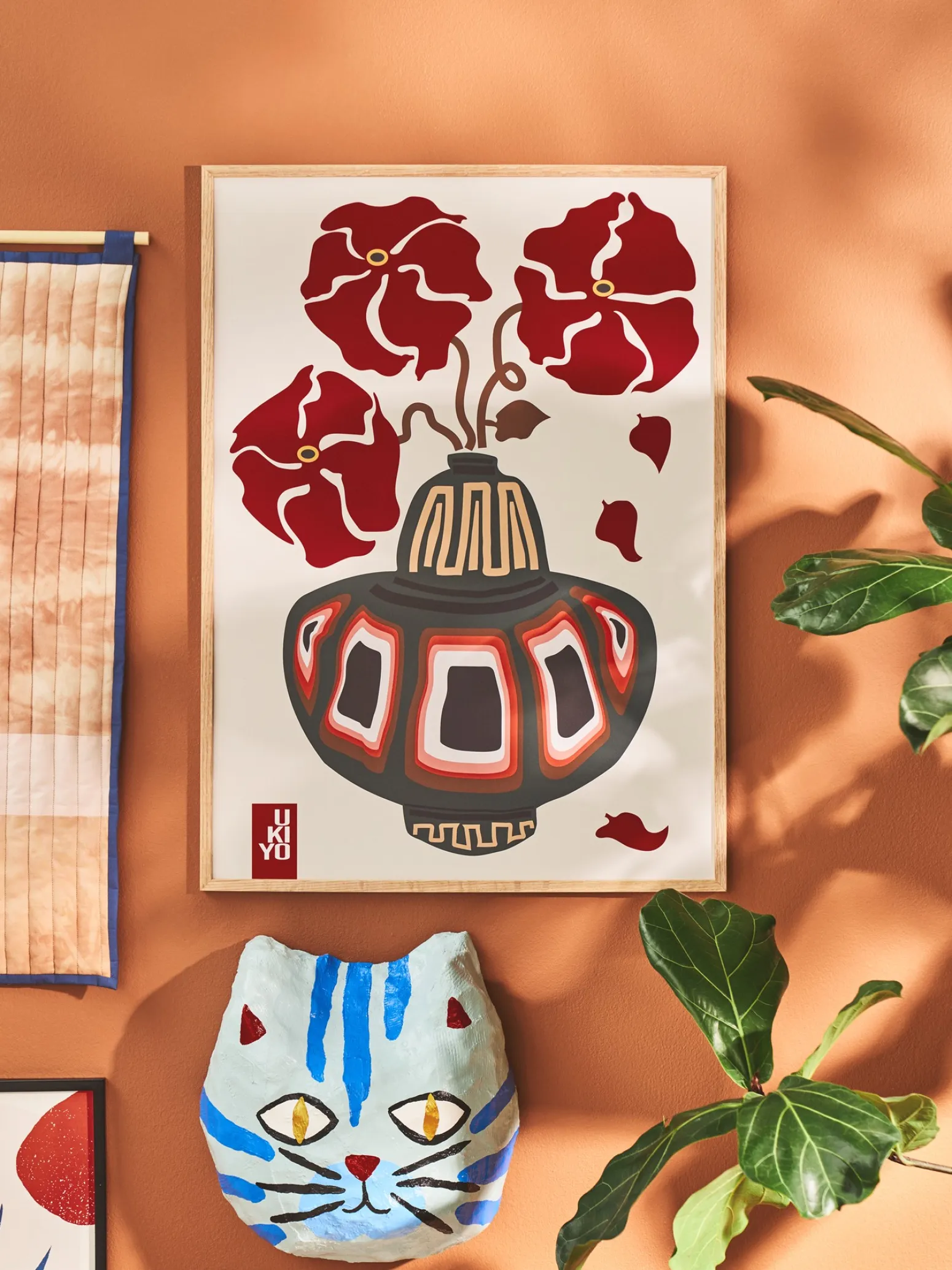 Søstrene Grene Schweiz Rahmen Und Poster<Poster Ukiyo Vase Flower Greige 50 X 70