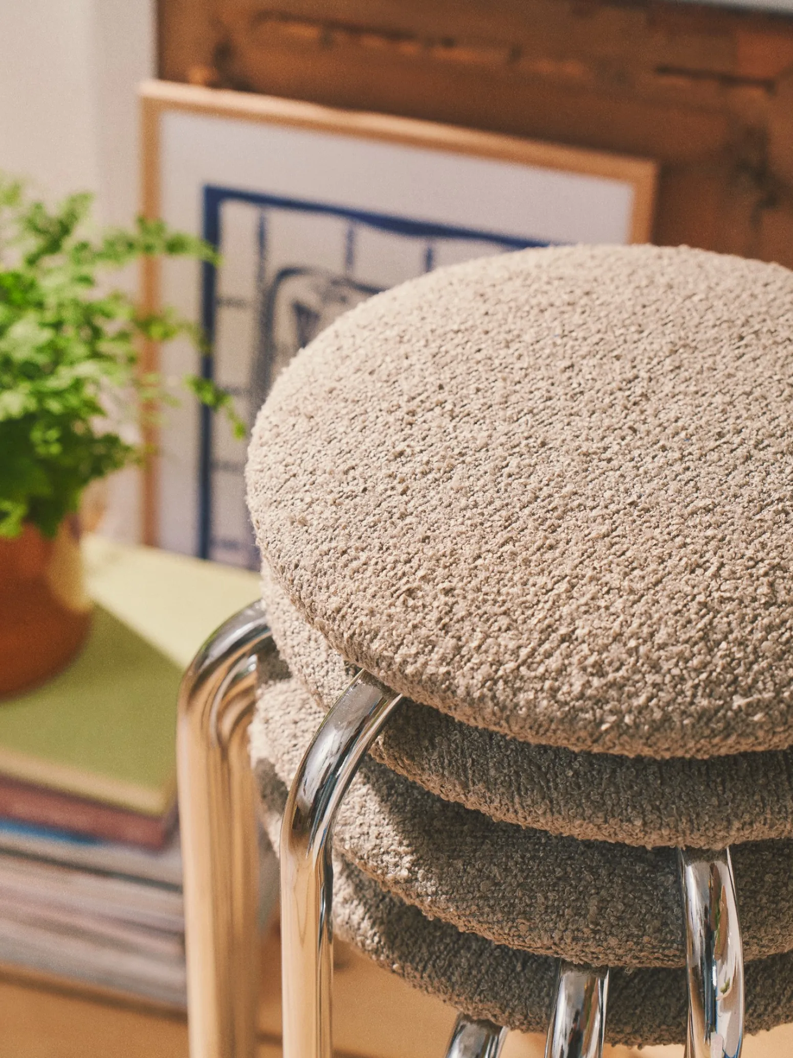 Søstrene Grene Schweiz Stühle<Stuhl Mit Bouclé-Stoff