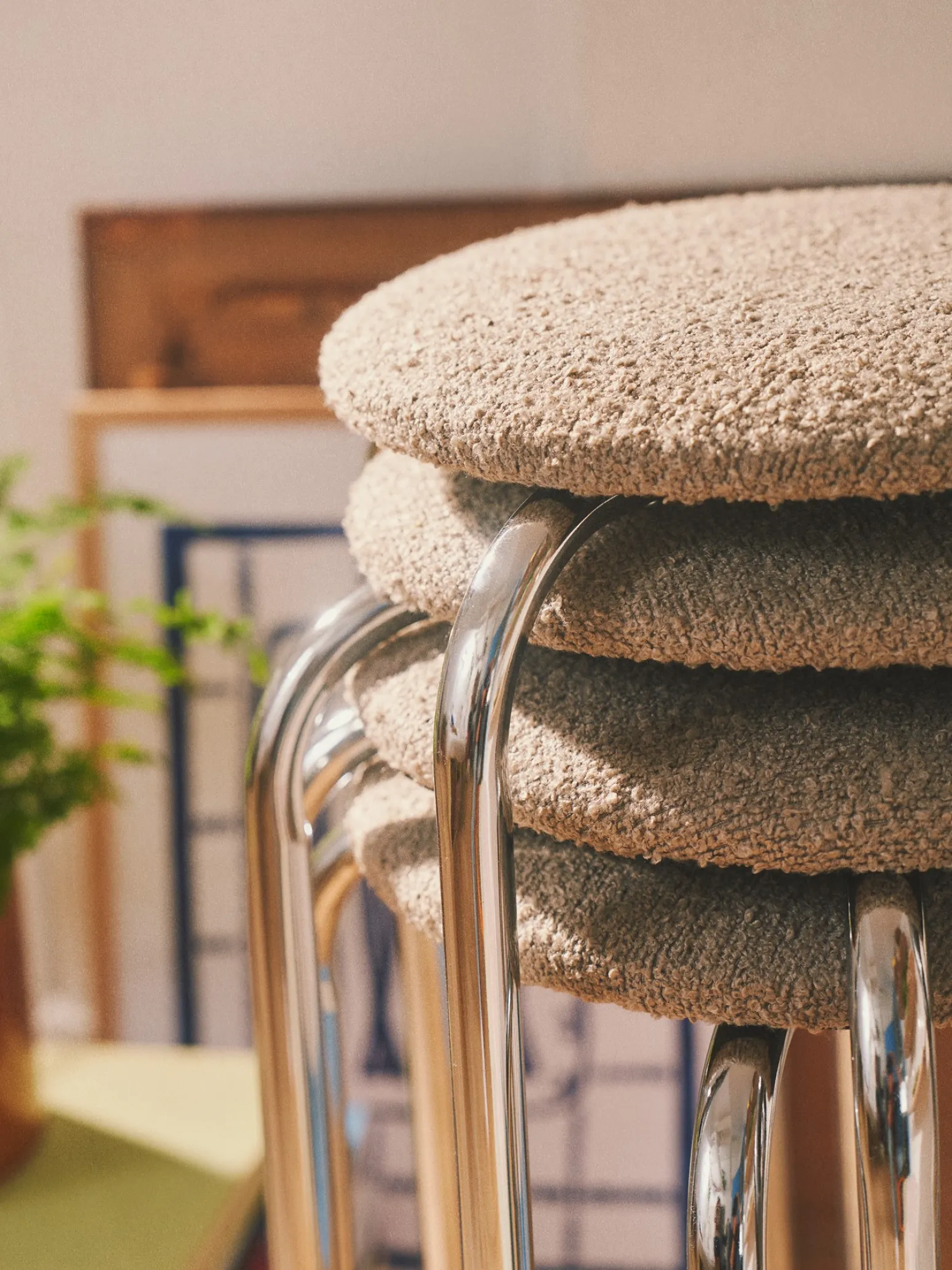 Søstrene Grene Schweiz Stühle<Stuhl Mit Bouclé-Stoff