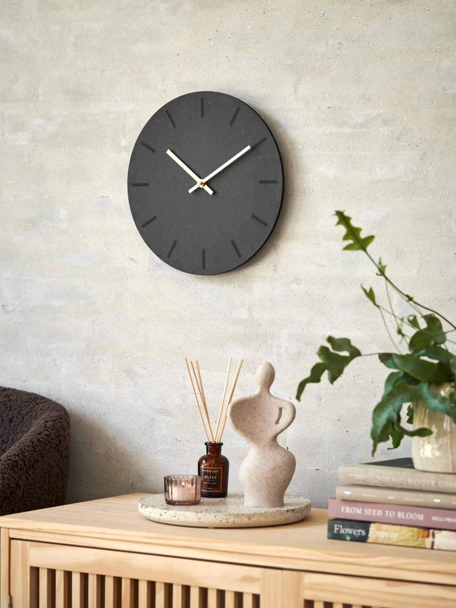 Søstrene Grene Schweiz Dekoration<Wanduhr Gunpowder Ø28