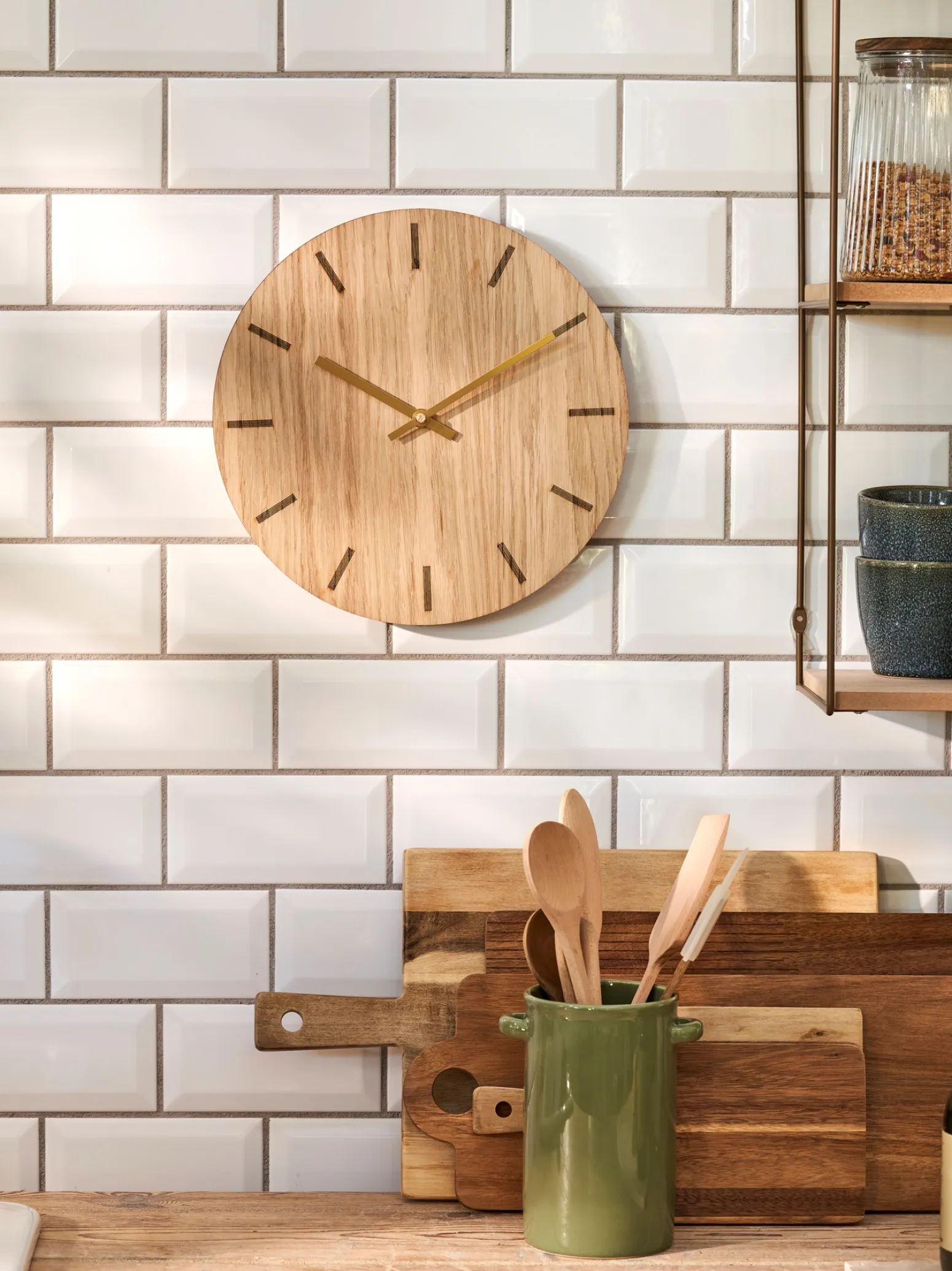 Søstrene Grene Schweiz Dekoration<Wanduhr Light Oak Ø28